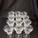 Set of 12 Baccarat Piccadilly Cut Crystal Red Wine Goblets