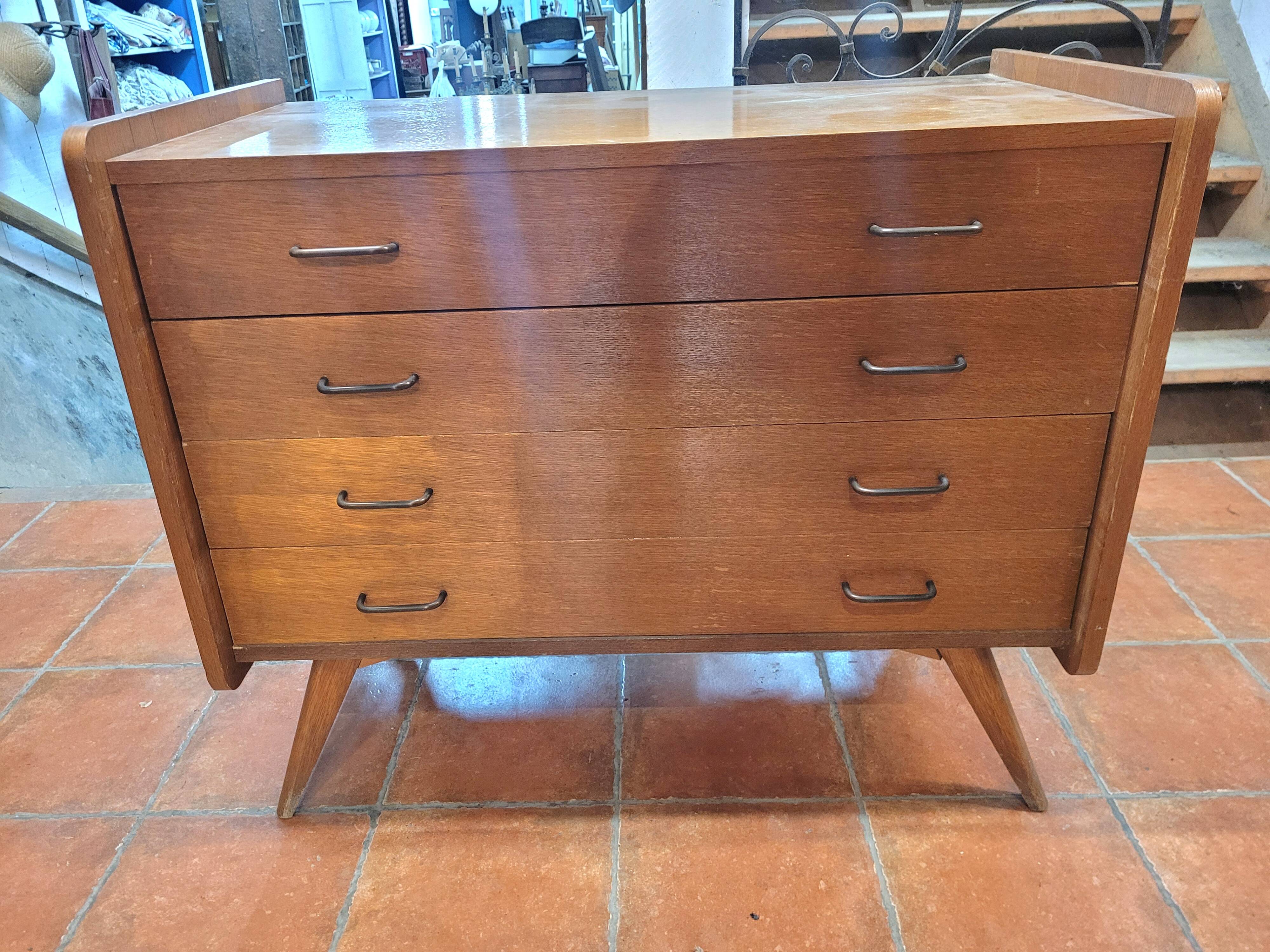 Vintage oak chest of drawers from the 60s