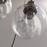 Murano glass and varnished metal 3-light pendant by Toni Zuccheri for Venini