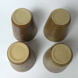 4 stoneware Digoin coffee cups