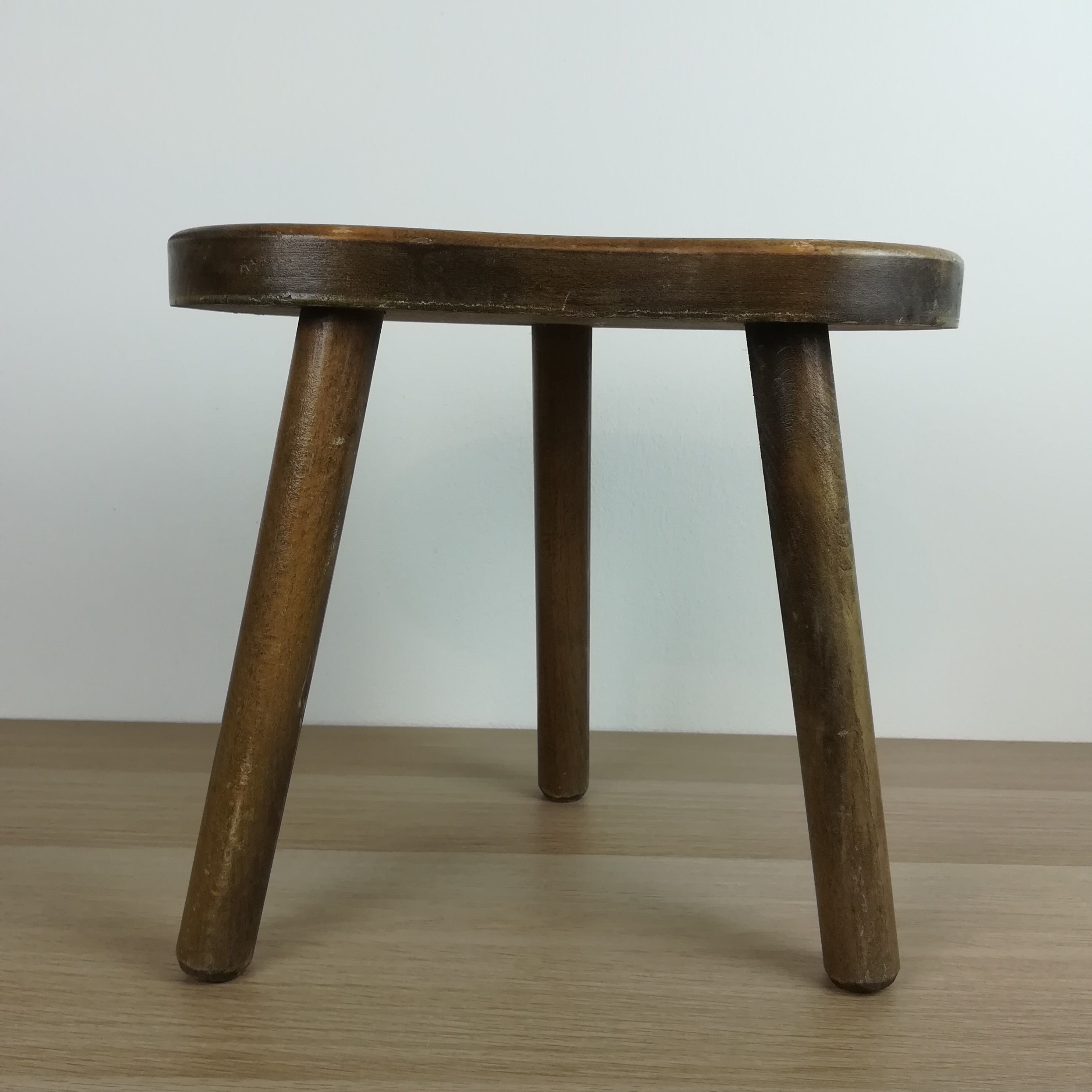 Wooden tripod stool