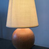 Vintage blond wooden lamp