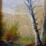 Oil on panel "Autumn Path" by M. Ferran