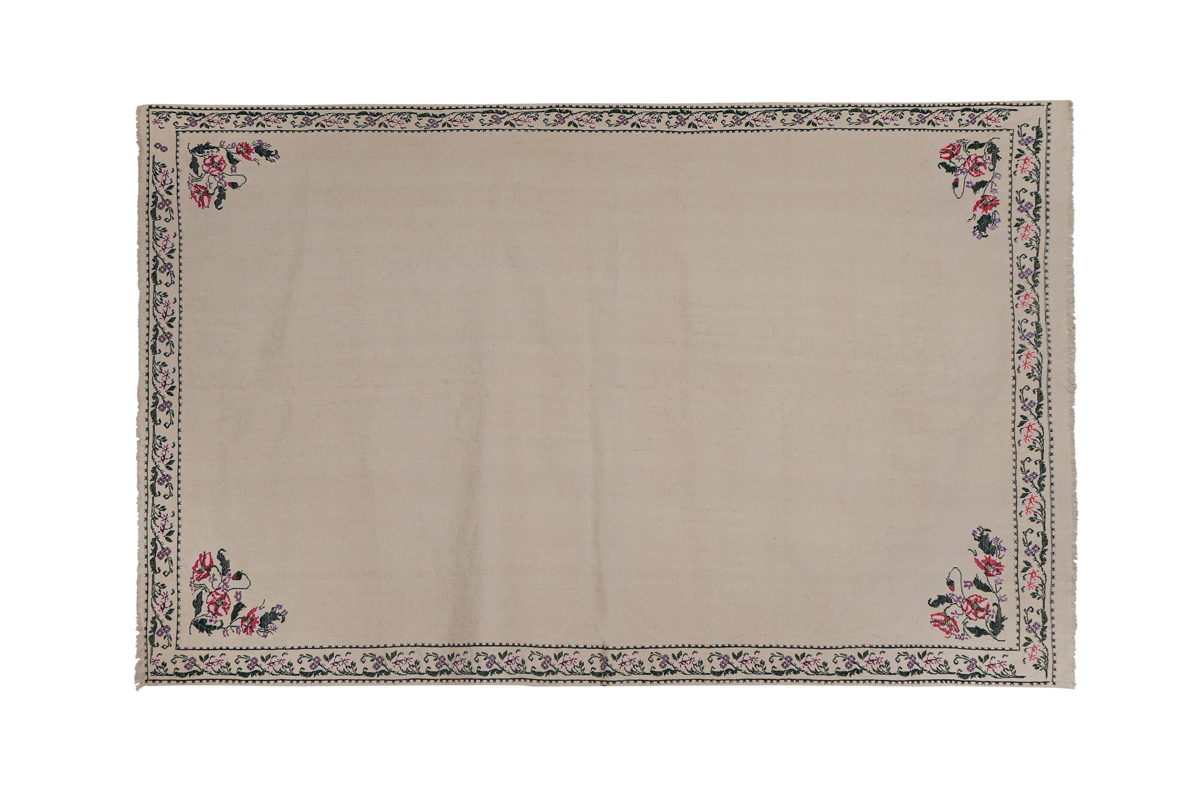 Vintage Turkish Oushak Rug Handwoven 160x250 cm