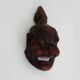 Old Japanese mask in polychrome wood. 70s 80s