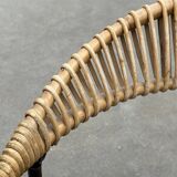 Vintage rattan chair Rohe Noordwolde Netherlands 1960s design