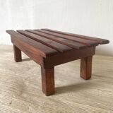 Low slatted stool