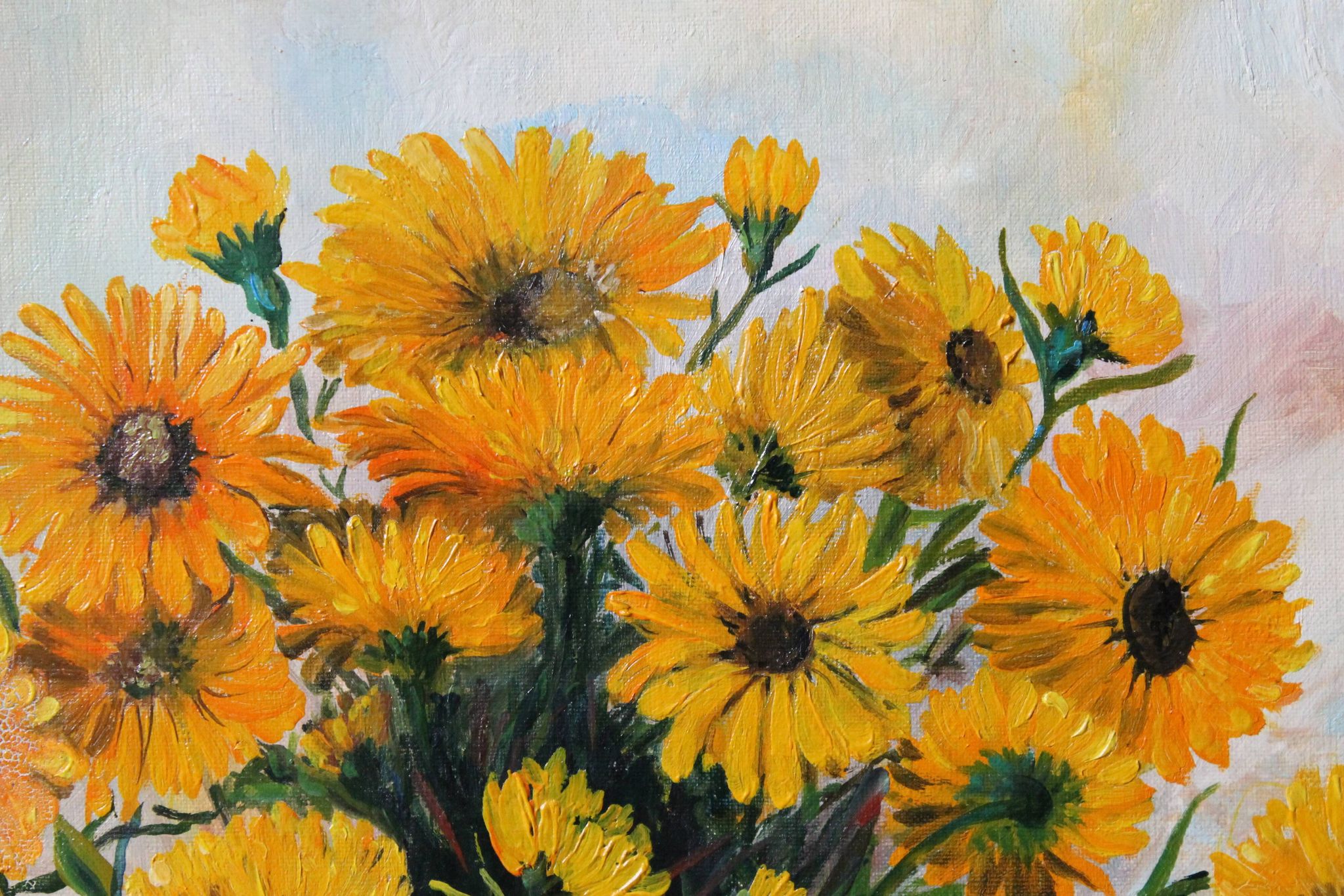 Viollet F. "Bouquet of yellow flowers"