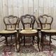 Suite de 6 chaises paillées d'époque Louis Philippe