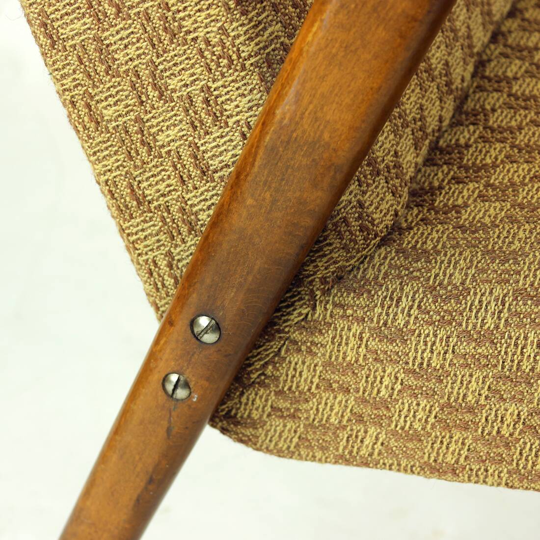 Midcentury Easy Chair In Oak, Czechoslovakia 1960s
