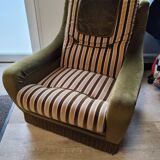 Vintage 70s fabric armchair