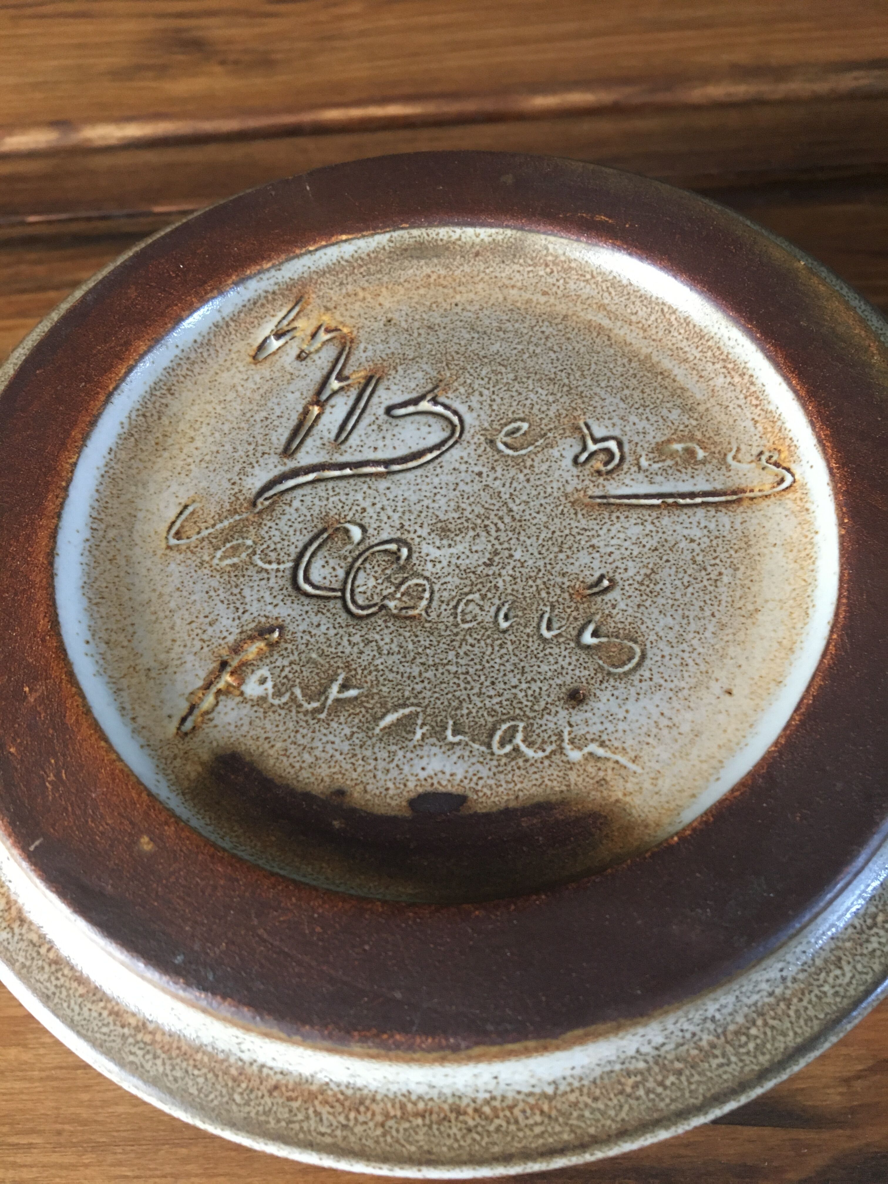 Marius Bessone sandstone ashtray, 70s