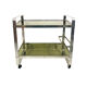 Av Handwerk Space Age Drinks Bar Cart Trolley Chrome Midcentury Modern Smoked Glass