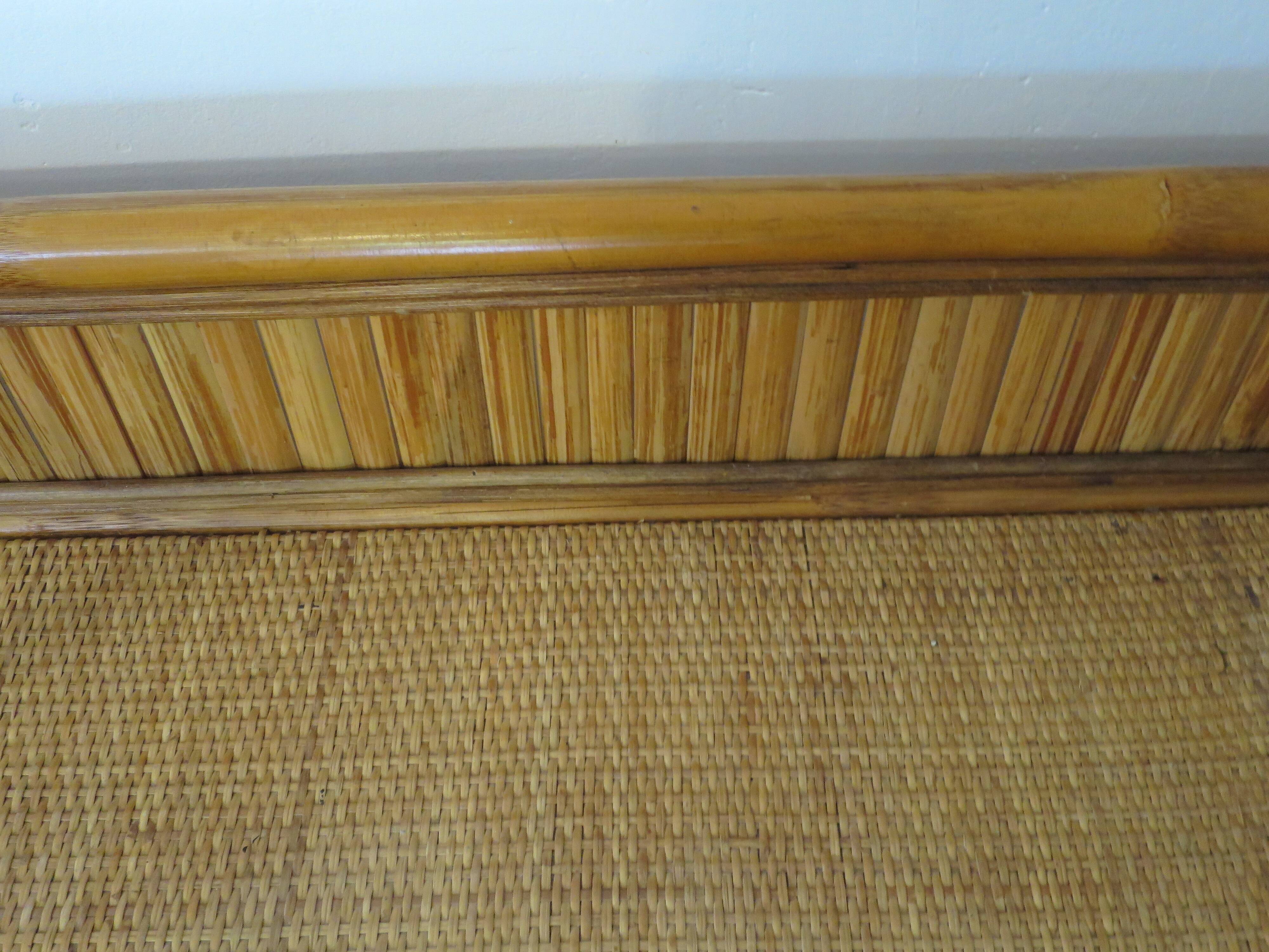 Vintage console/desk made of natural woven rattan, 1960s