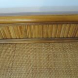 Vintage console/desk made of natural woven rattan, 1960s