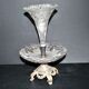 Romantic centrepiece – tulip-shaped glass vase with silver-plated metal from 1900