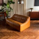 2-seater leather canapé by Ligne Roset, model Anais, vintage 1980s.