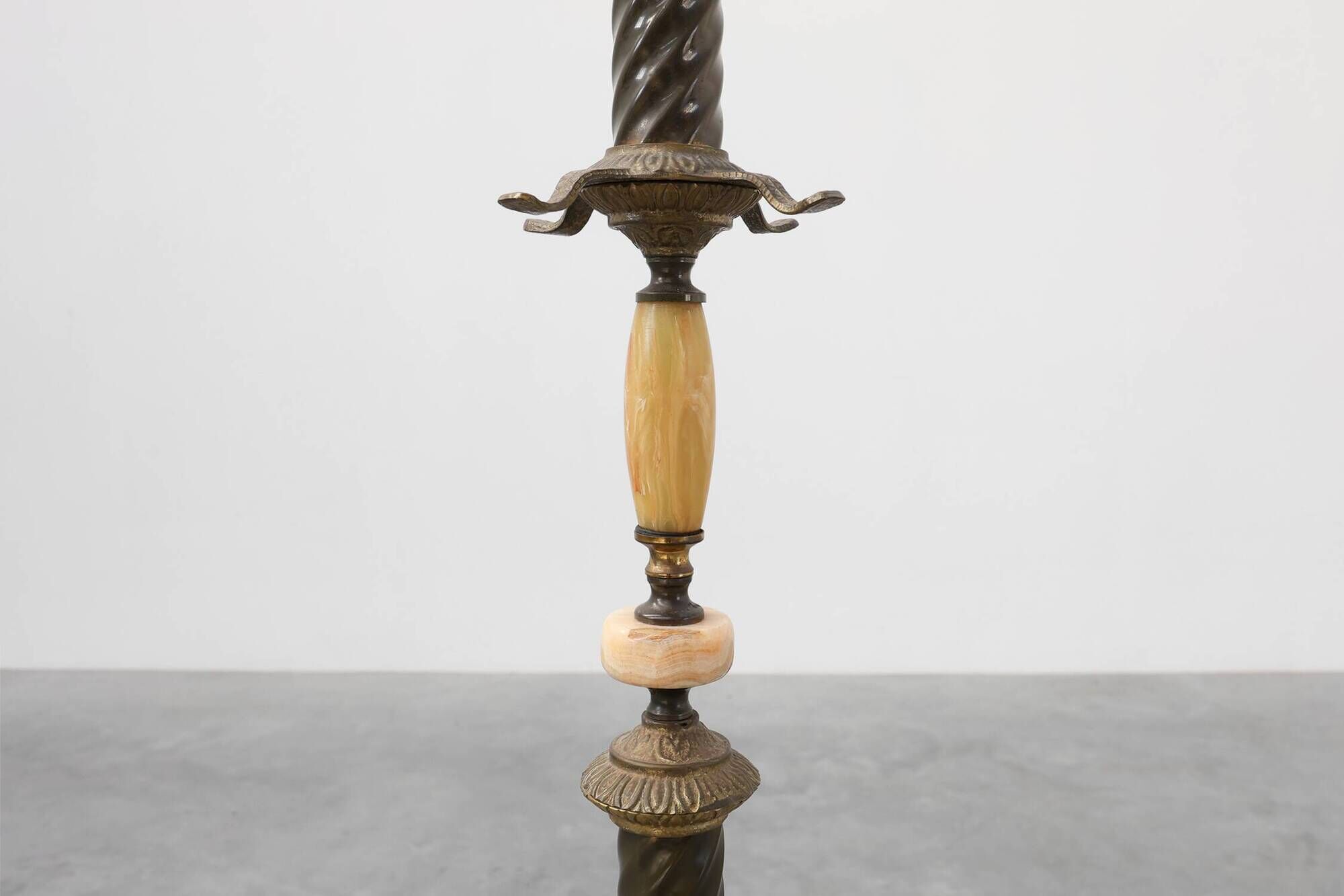 Napoleon III style copper and onyx marble coat stand, France, early 20th ce