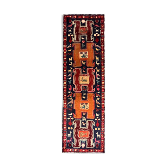 Lankaran persian runner rug handwoven traditional wool area rug - 89x285cm