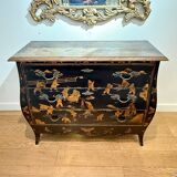 Chest of drawers with 3 drawers, Chinese decor, 20th century.