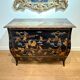 Commode 3 tiroirs décors chinois XX eme