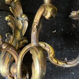 Vintage golden bronze 3-light wall light