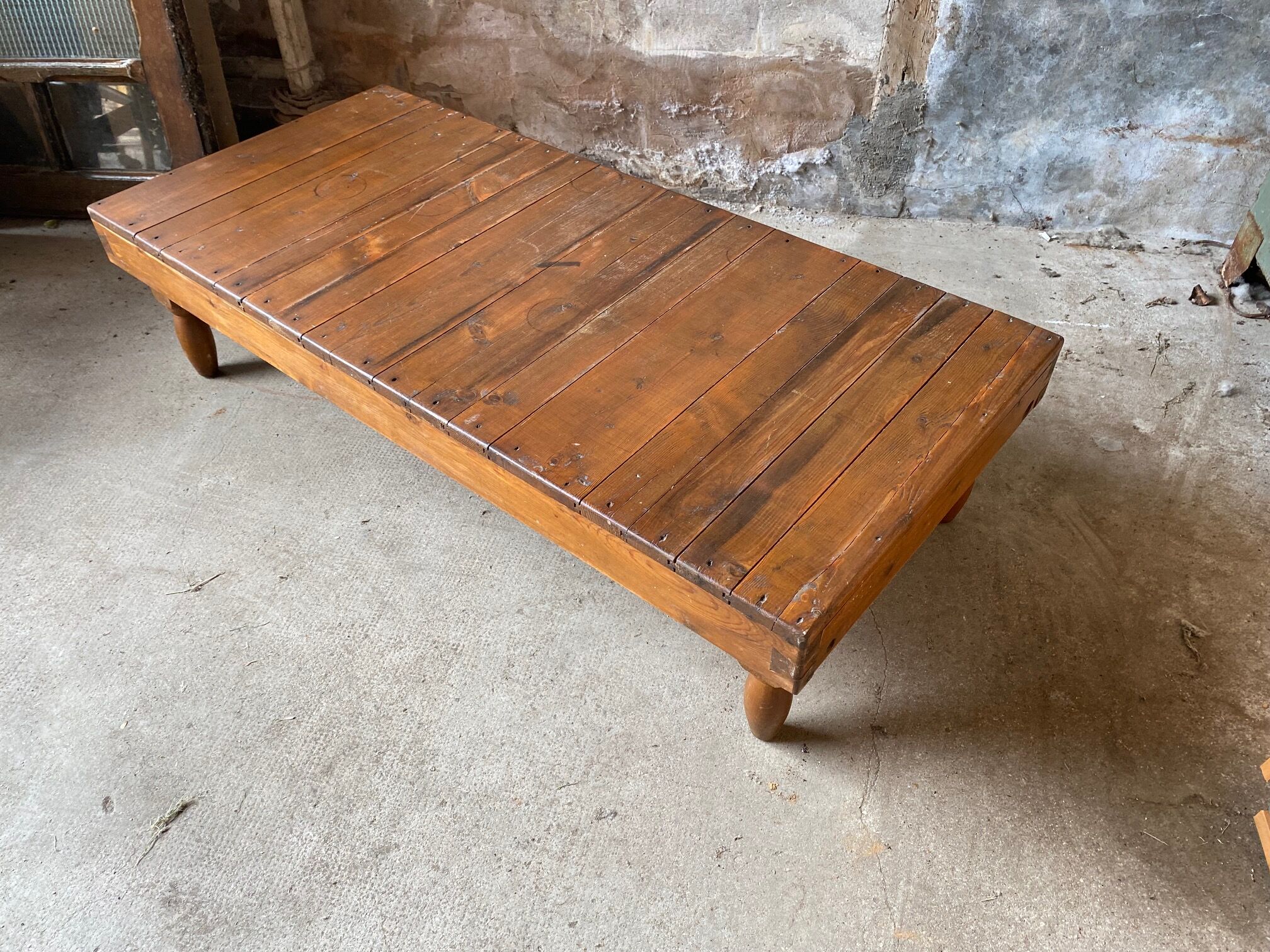 Solid wood coffee table 1950s
