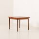 Small Danish square teak dining table with extensions, 1960s