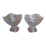 Glass flower ice cups