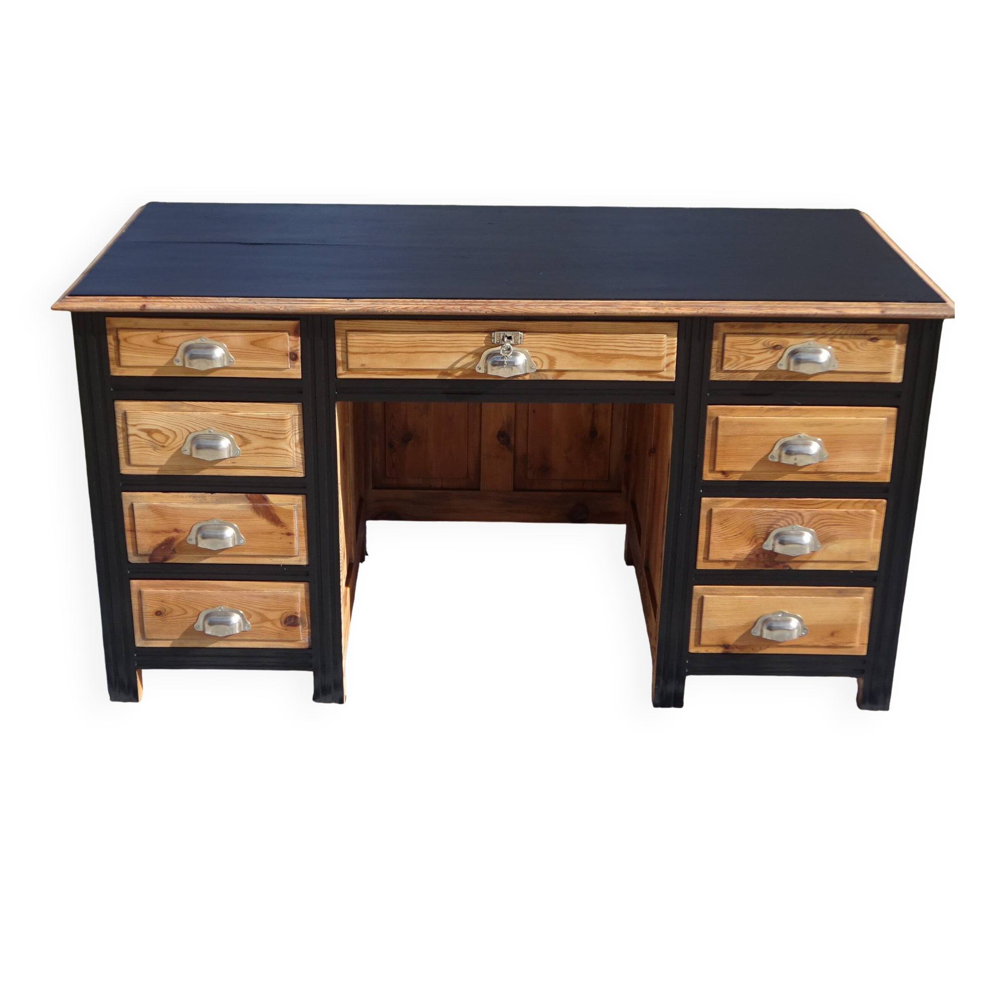 Vintage pine desk, restored