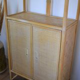 High shelf in vintage rattan