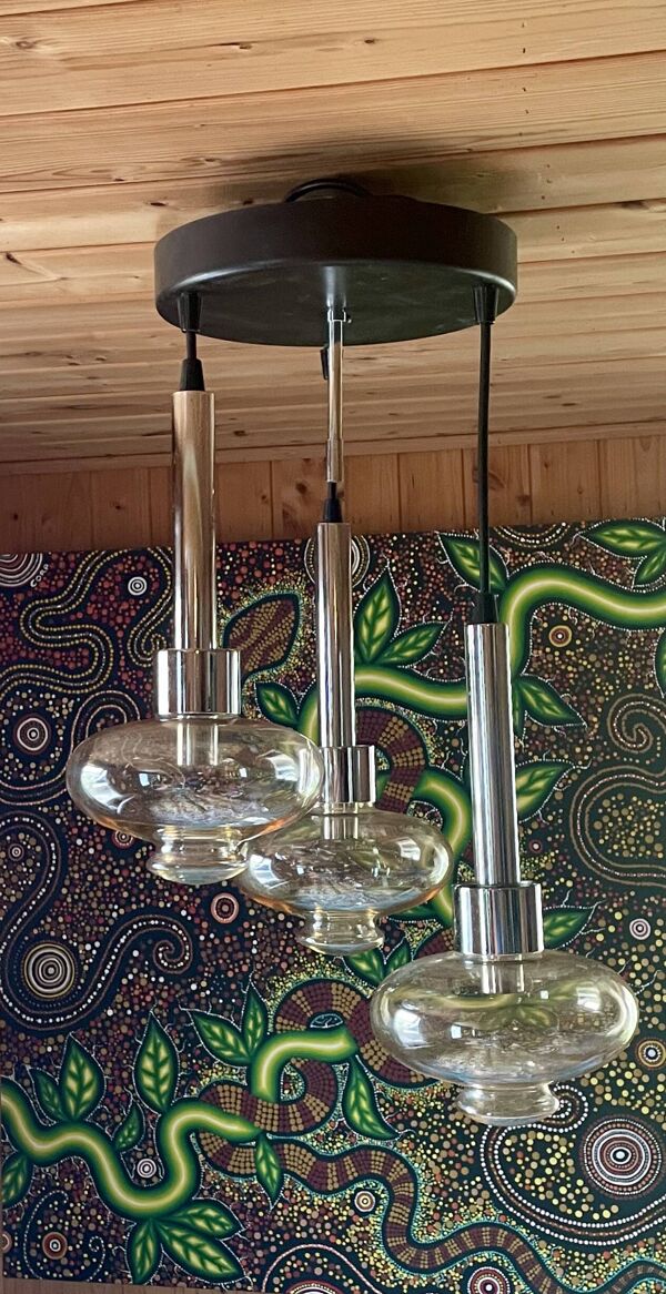 Lustre, Plafonnier, Suspension en cascade, Design ''RAAK'', année 70