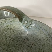 Green ceramic serving dish