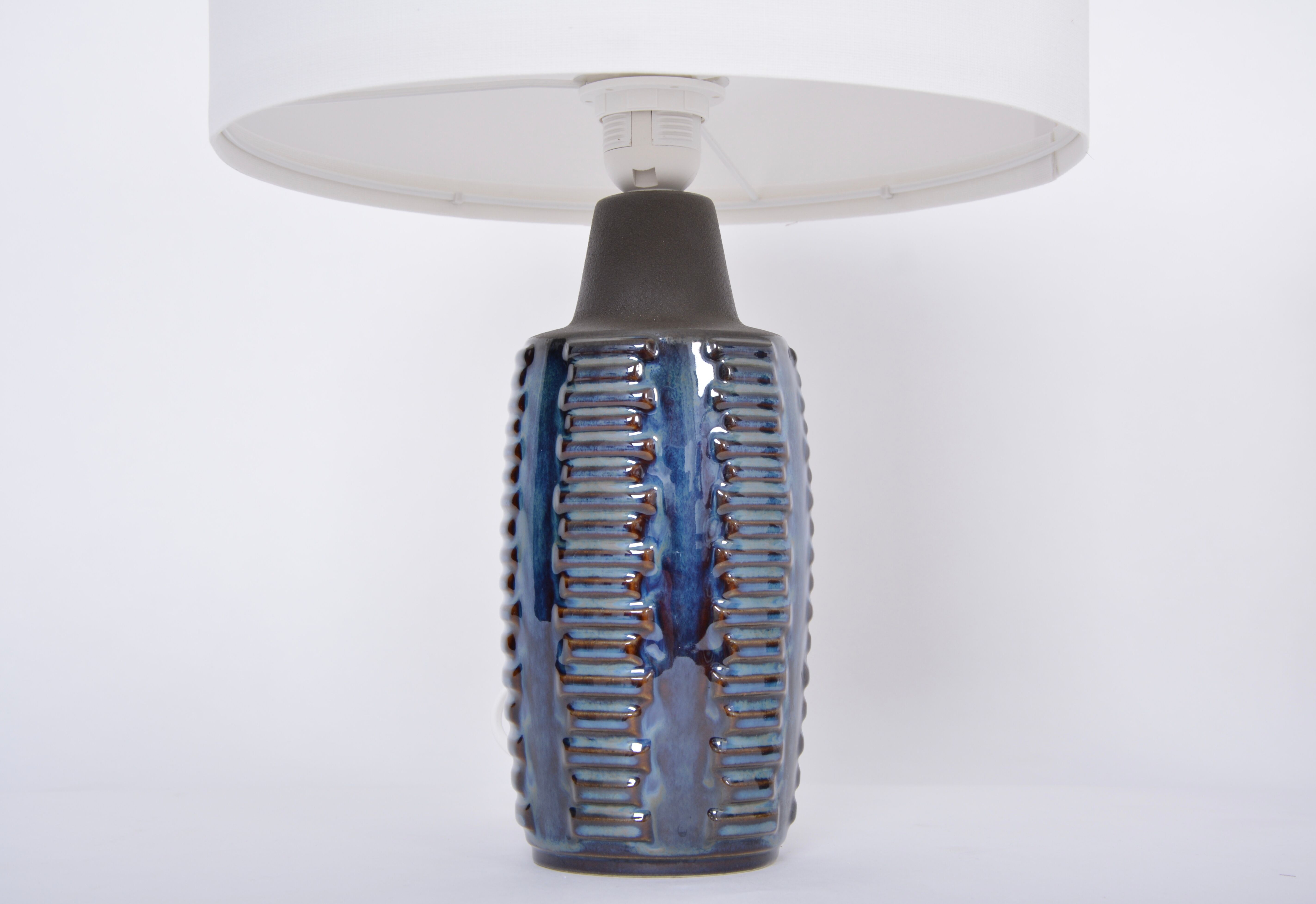 Pair of Blue Midcentury Table Lamps Model 1034 by Einar Johansen for Soholm