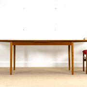 Double extending teak dining table (Made in Denmark 1960)