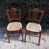 Pair of roped chairs