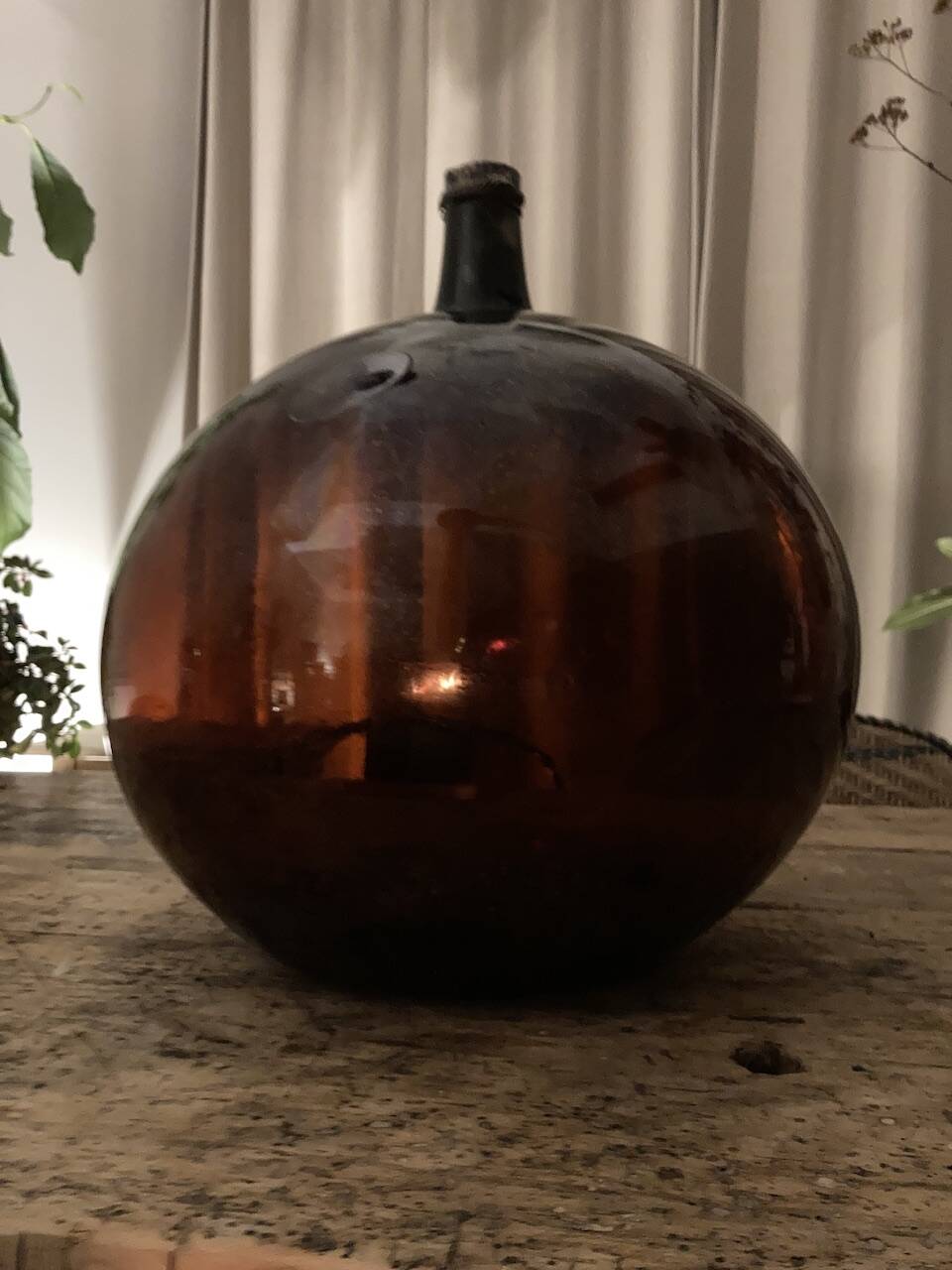 Amber demijohn 50l late 19th century