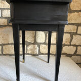 Vintage black and brass bedside table - 1950s style