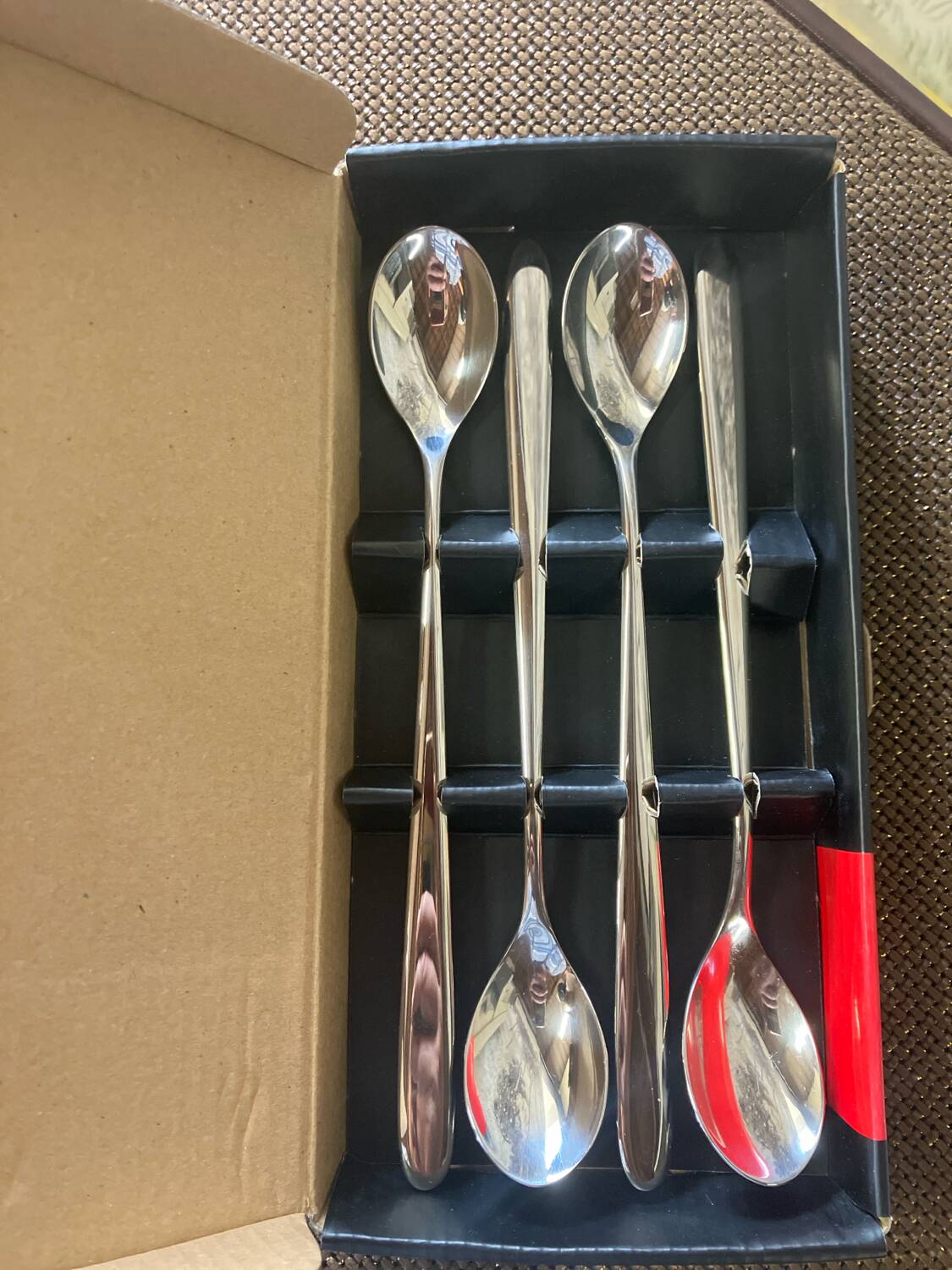 Lot 4 Alessi Long Drink Spoon Design Ettore Sottsass 1987 Nuovo Milano