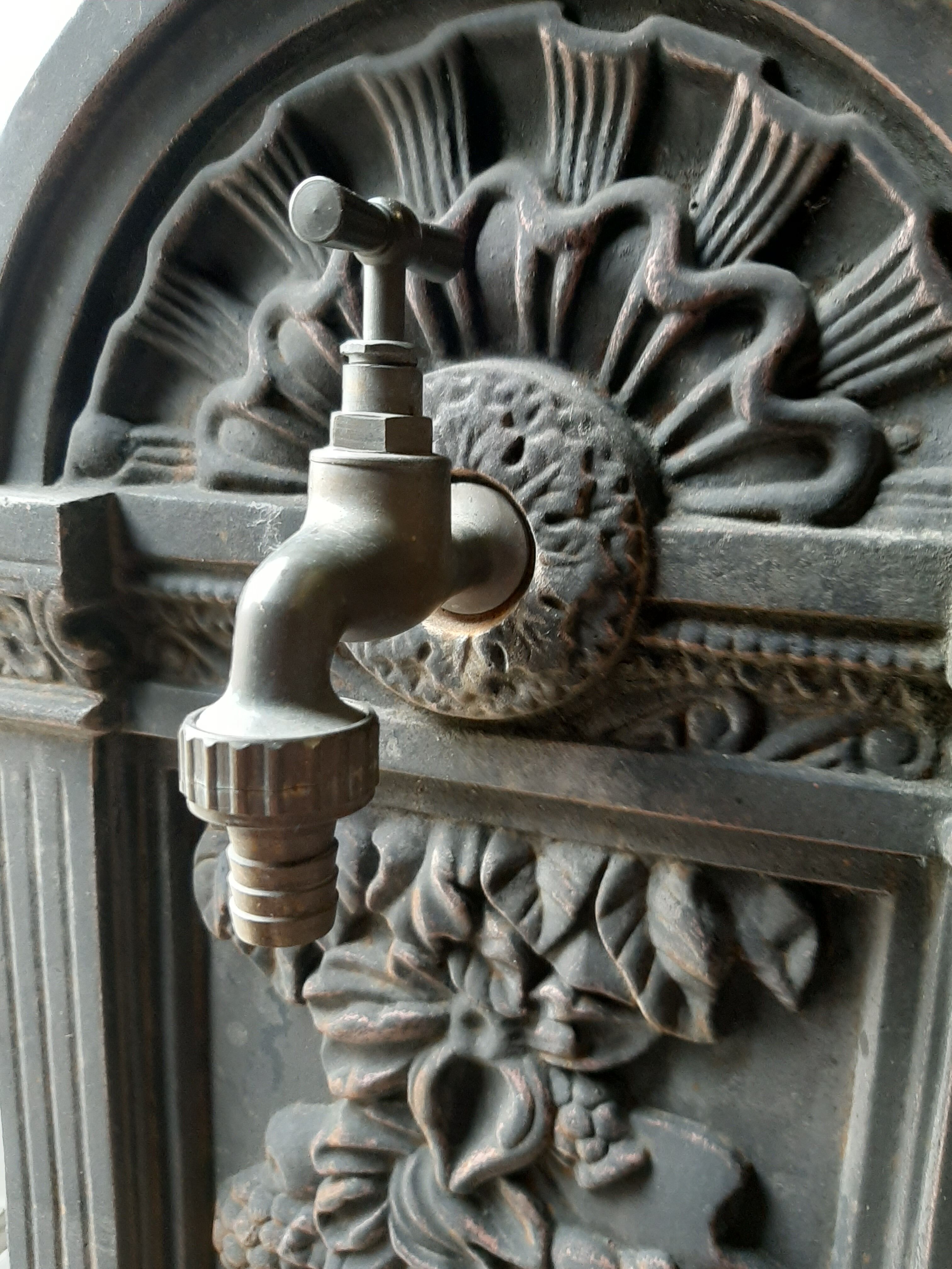 Cast-iron garden fountain