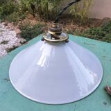 Opaline cone pendant light