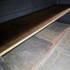 Chevron-patterned oak workbench