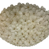 Large Murano Glass Flower Flush Mount Ceiling Light Attributed to Segu