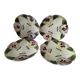 4 barbotine plates with pansies H. Boulenger Choisy-le-Roi