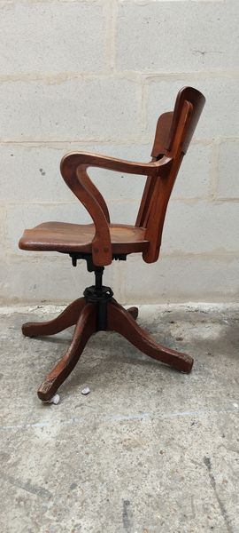 Old American office chair circa 1940 in oak