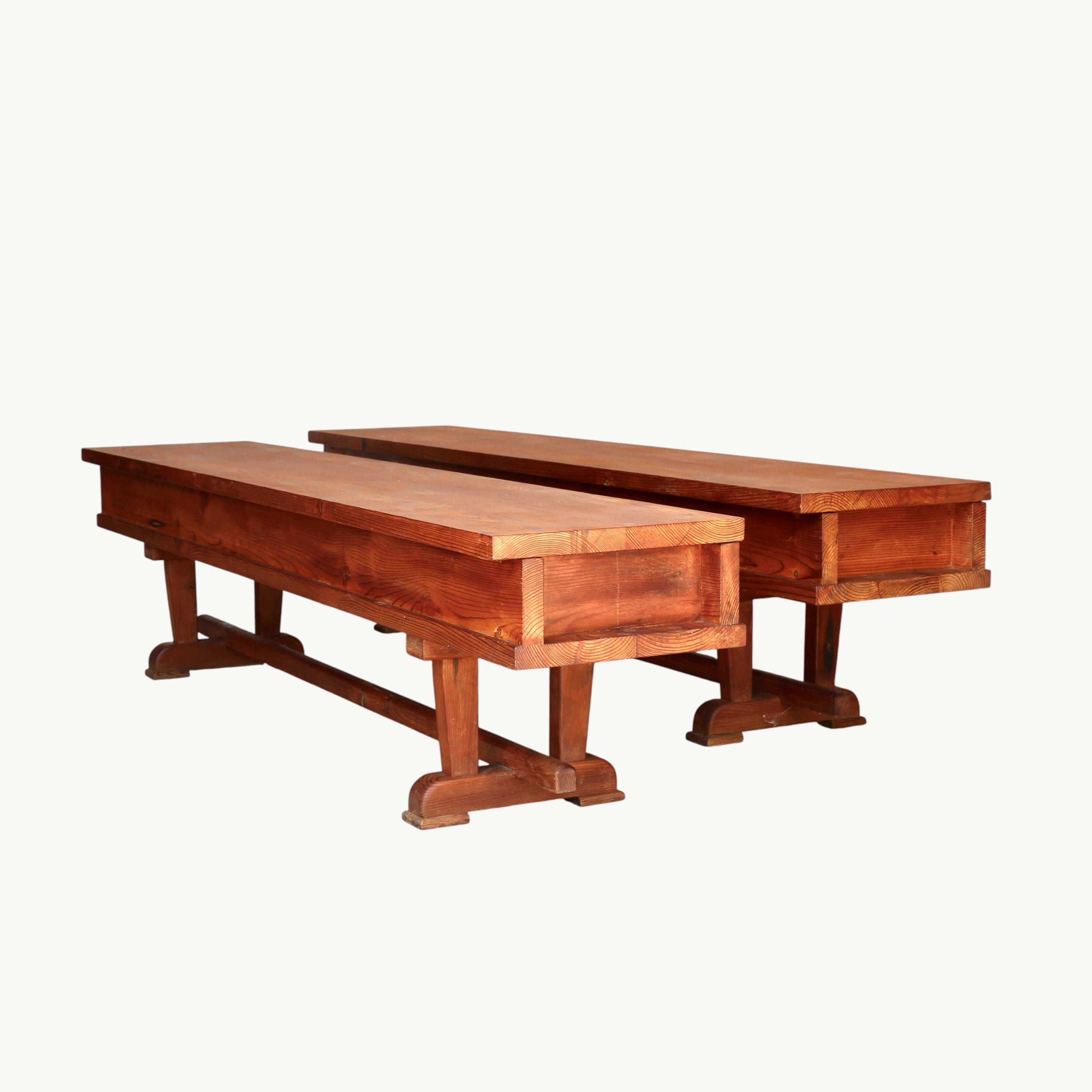 A pair of storage benches, France 1940s.