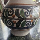 Pottery pitcher signed Vallauris
