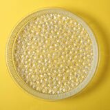 Large Vintage Pressed Glass Fruit Bowl / Rare Clear Glass Centerpiece