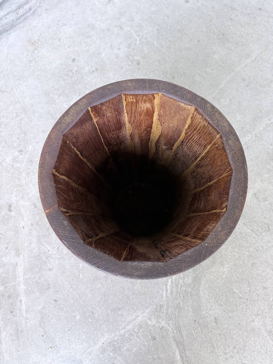 Sculpted wooden umbrella stand 1950