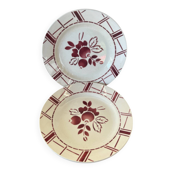 Assiettes anciennes Gien